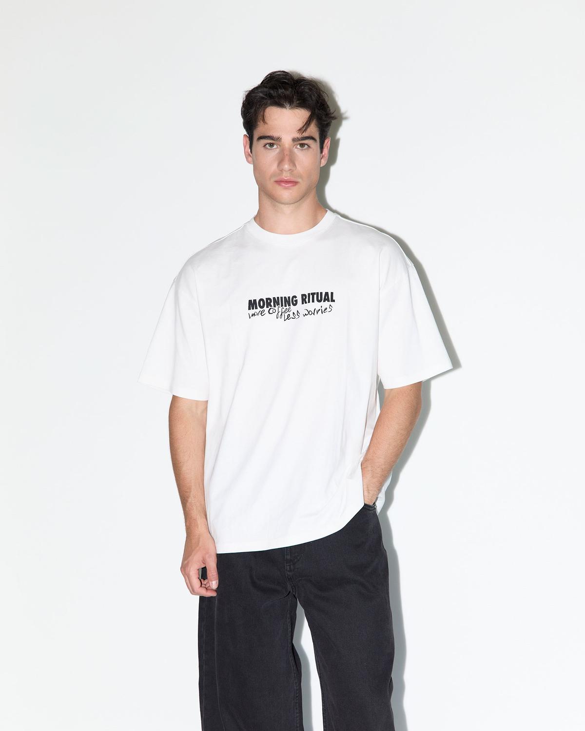 Remera Relaxed Coffee Society - White