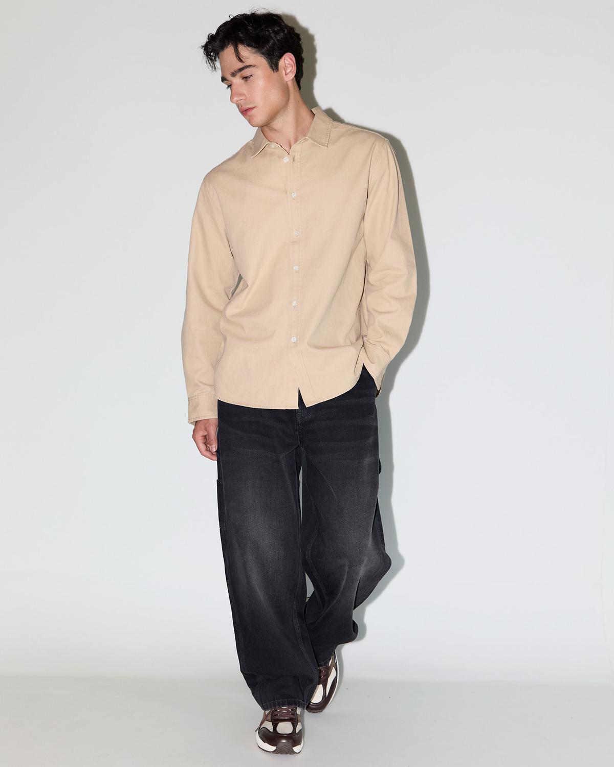 Camisa Regular Fit Heavy Cotton - Safari