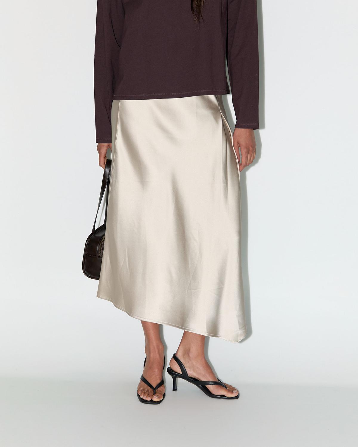Pollera Basic Satin - Ecru