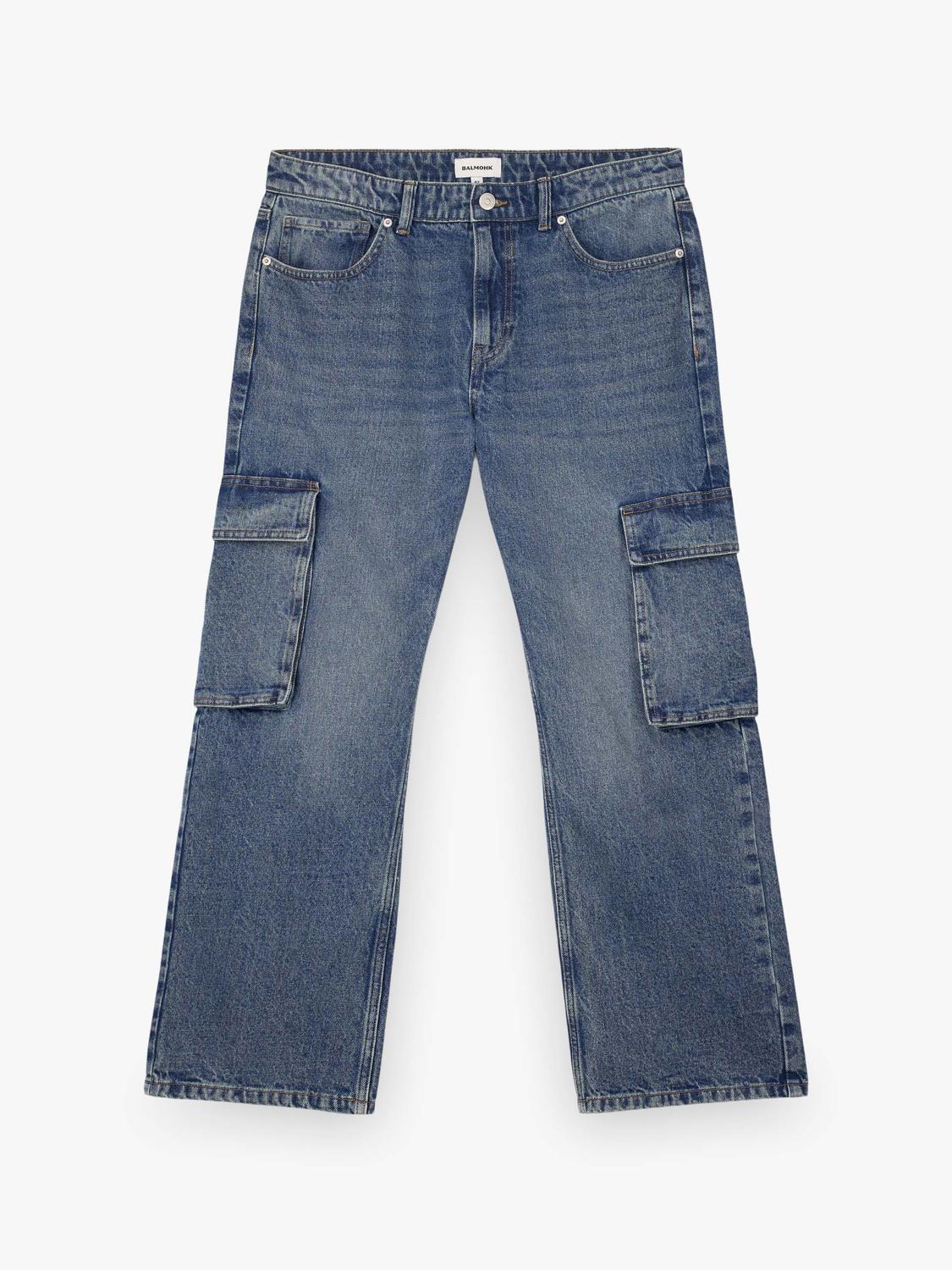 Jean STRAIGHT FIT CARGO LUIS - Dark Blue Denim
