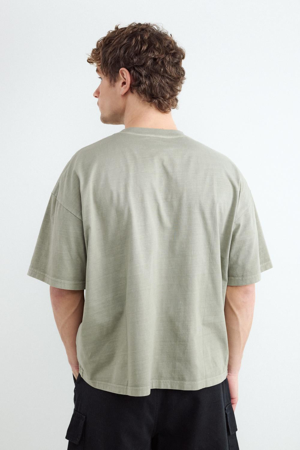 Remera Boxy Washed - Classic Green