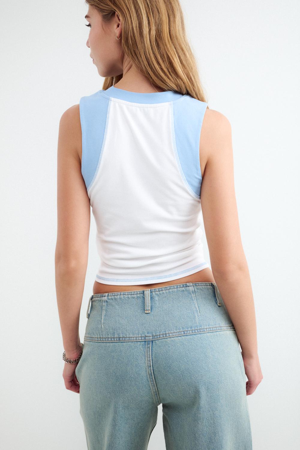 Top Tank Print - Classic Blue