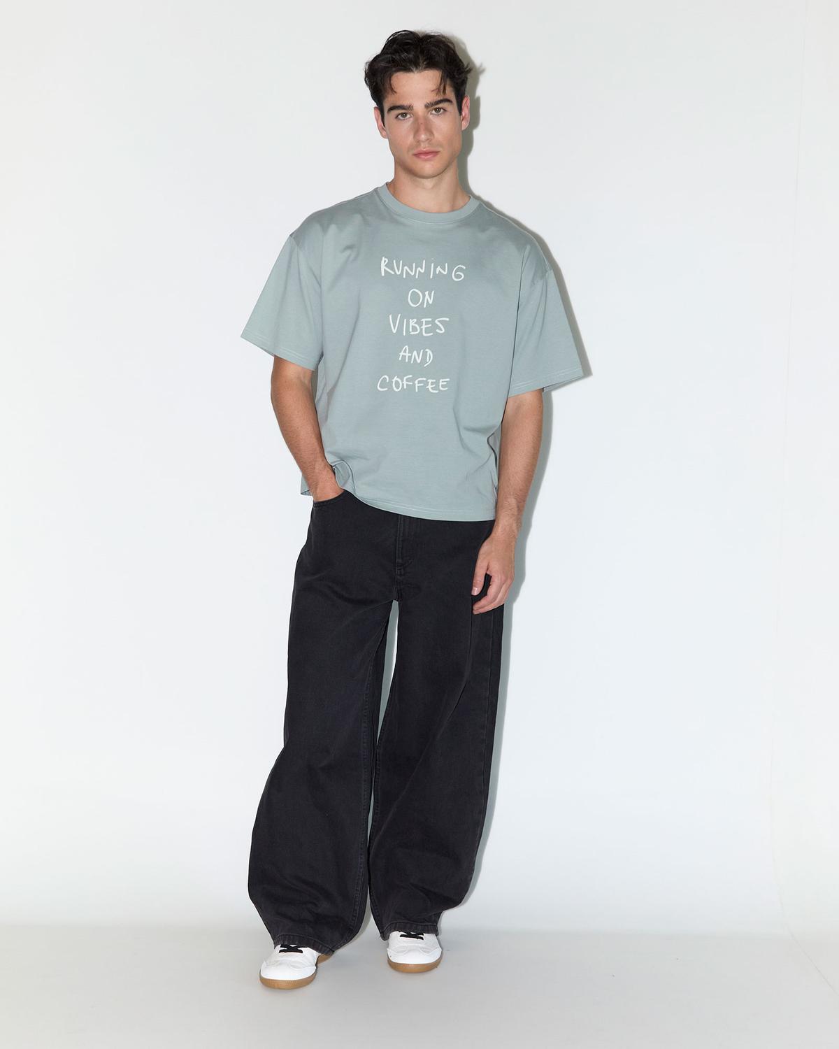 Remera Boxy Crayon Text - Wrought Iron