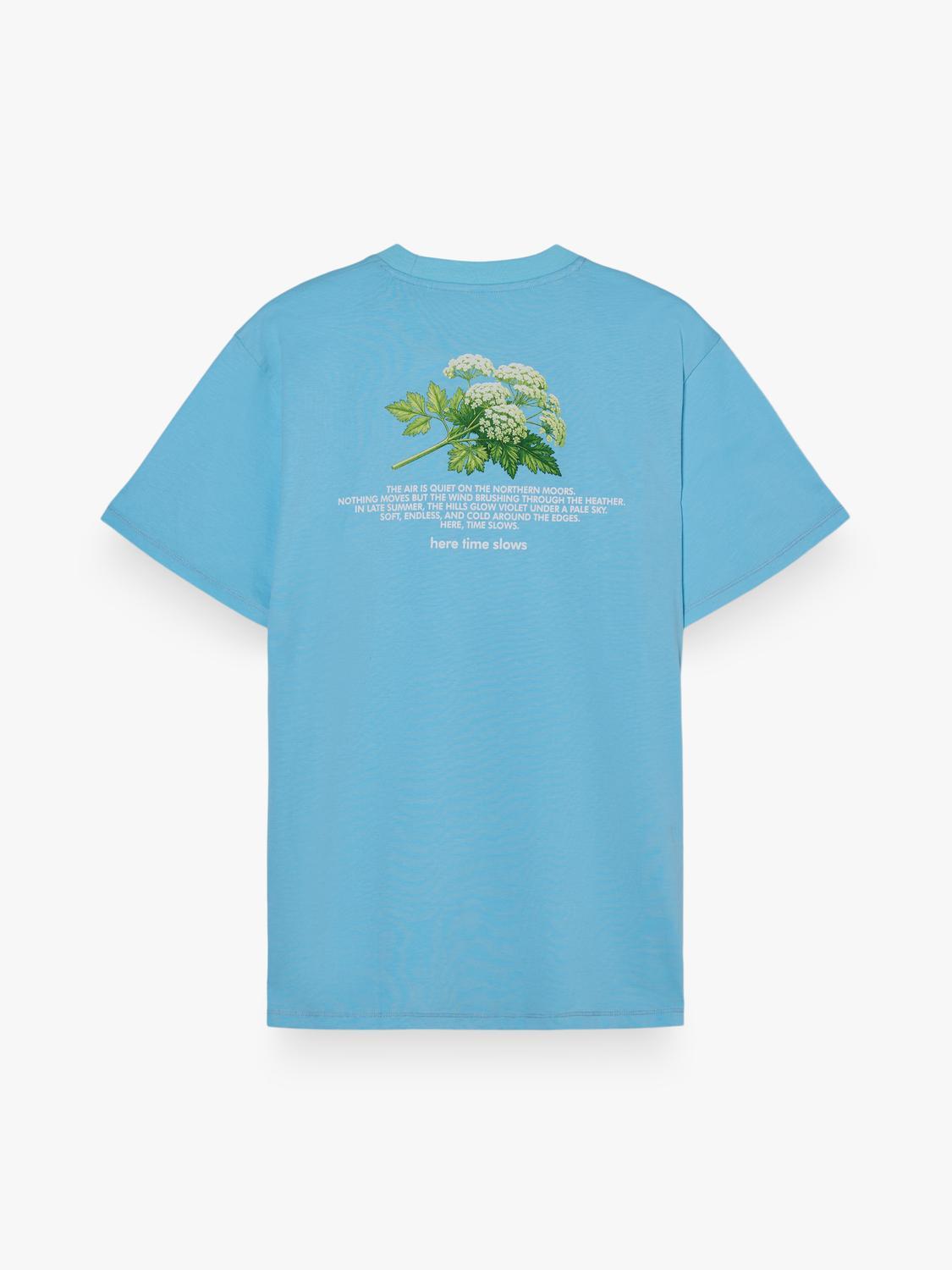 Remera Oversize Blue Flower - Light Blue