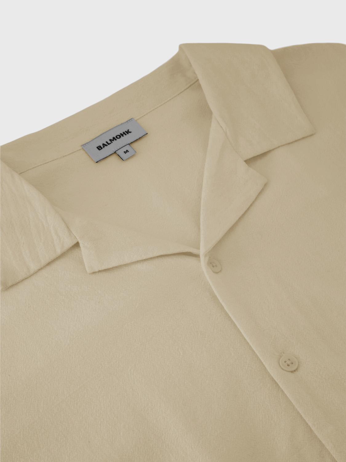 Camisa Relaxed Fit Fluid - Beige