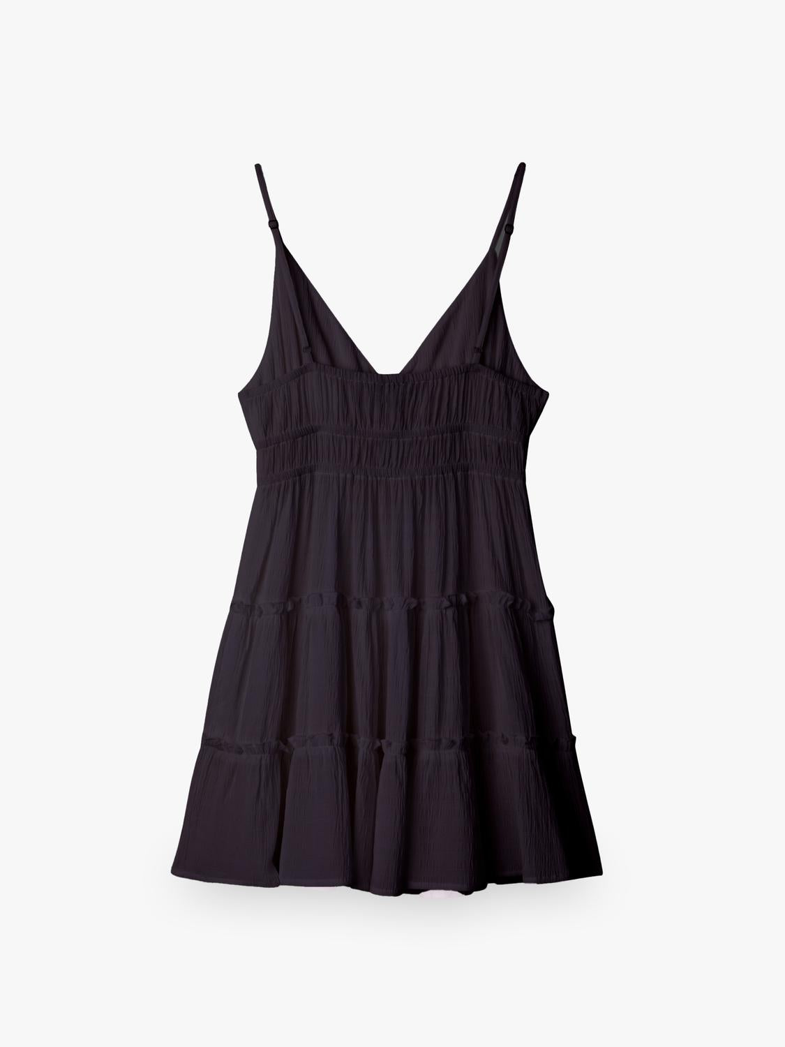 Vestido Relaxed Mini Rustic - Black