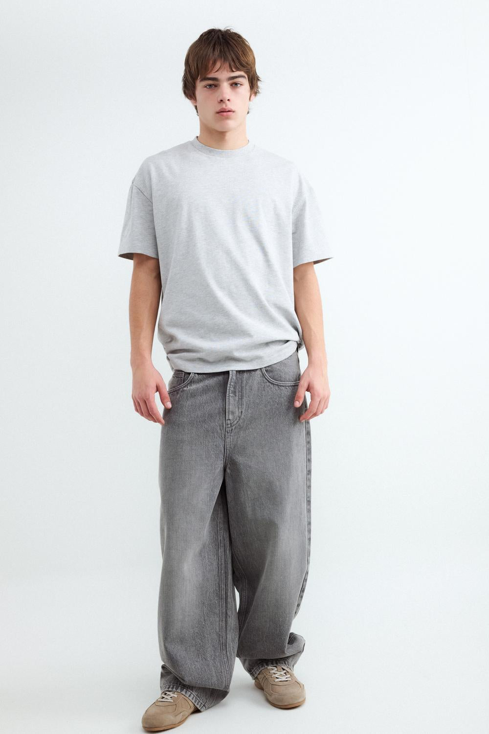 Remera Relaxed Heavy Weight - Medium Grey Melange