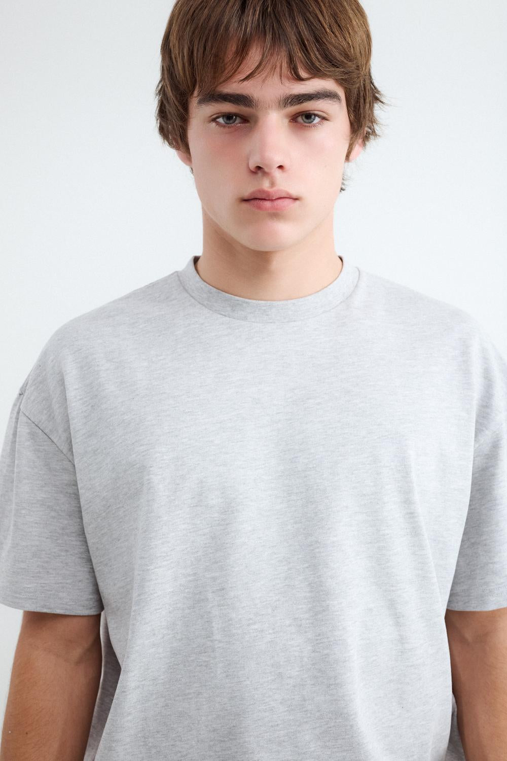 Remera Relaxed Heavy Weight - Medium Grey Melange