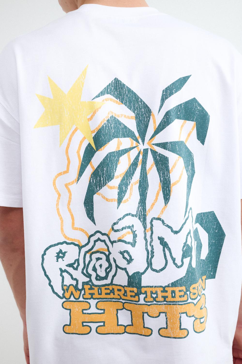 Remera Relaxed Fit 90S Surf - White
