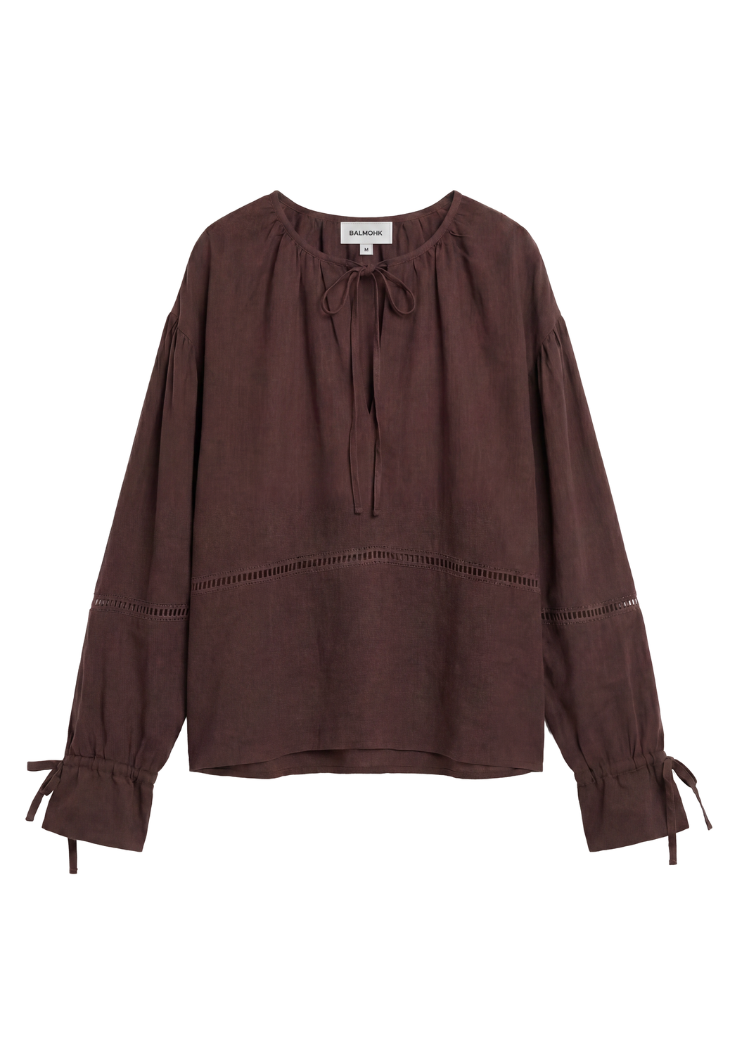 Camisa Relaxed Rustic Ml Sleeve Detail - Chocolate Brown