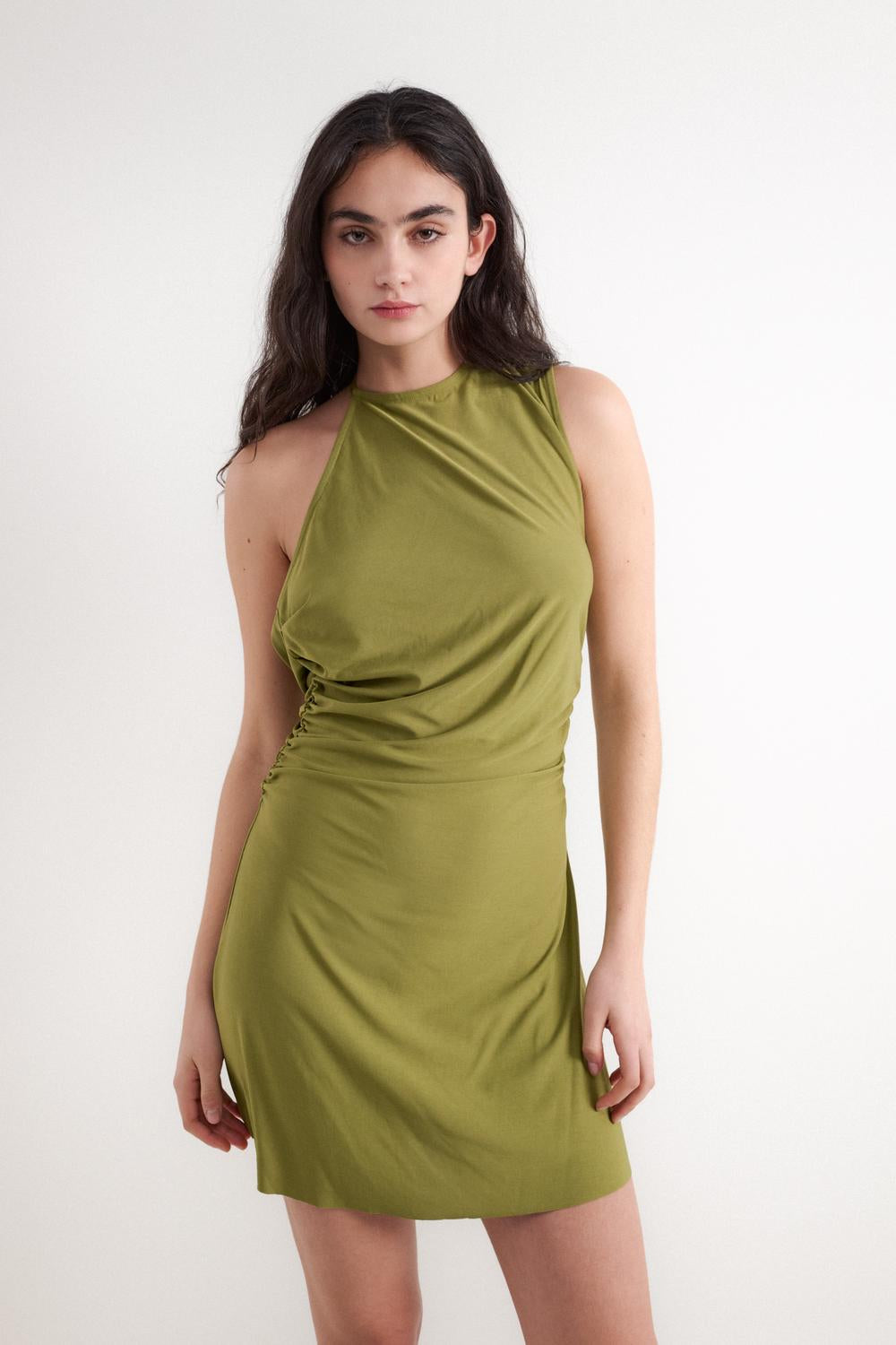 Vestido Circular Back Detail - Classic Green