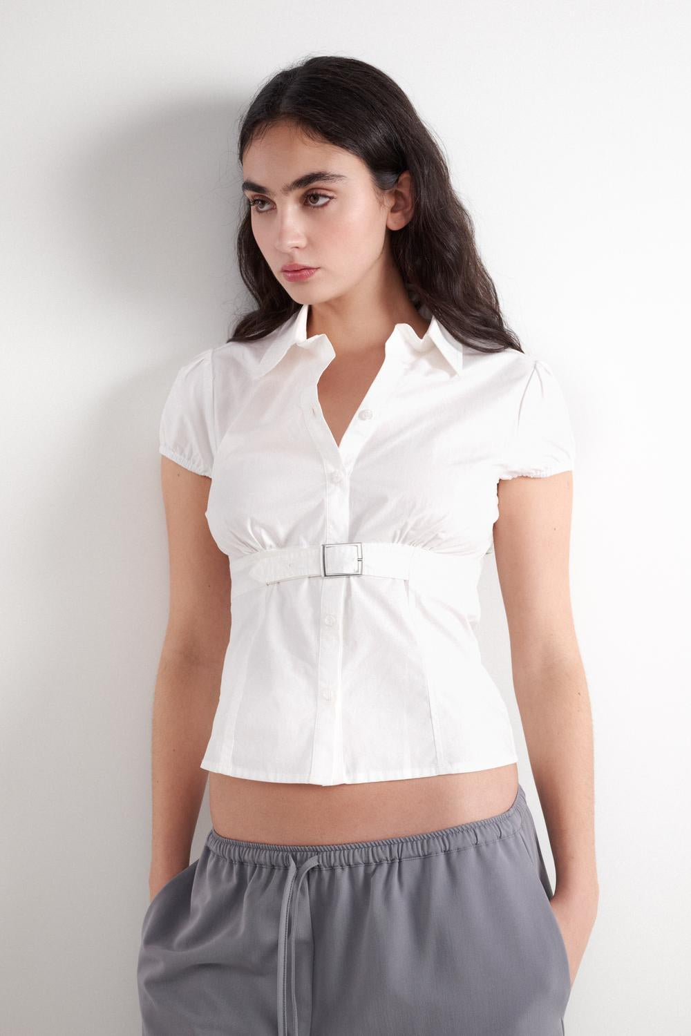 Camisa Buckle - White