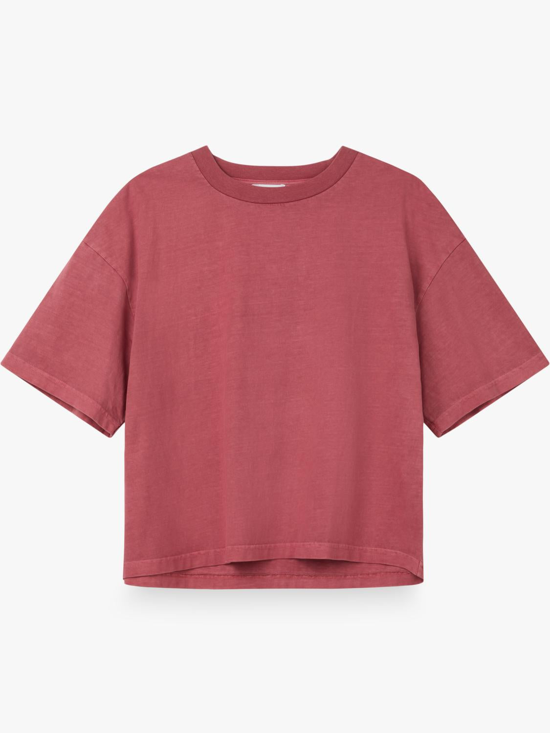 Remera Boxy Washed - Bright Red