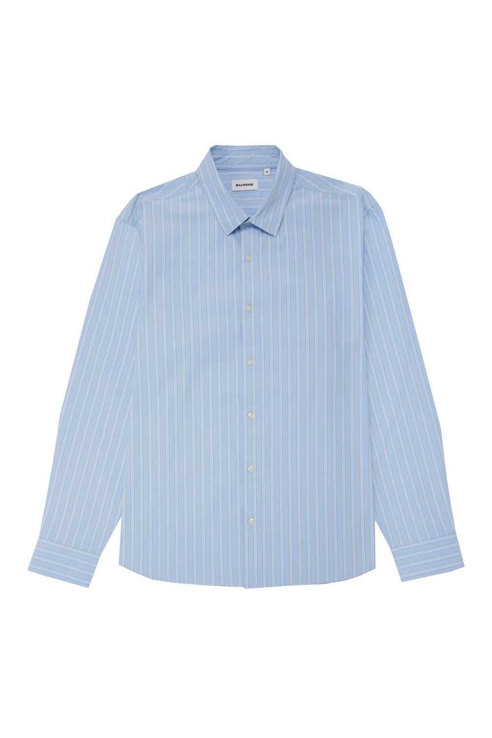 Camisa Oversize Stripes Retiro - Light Blue