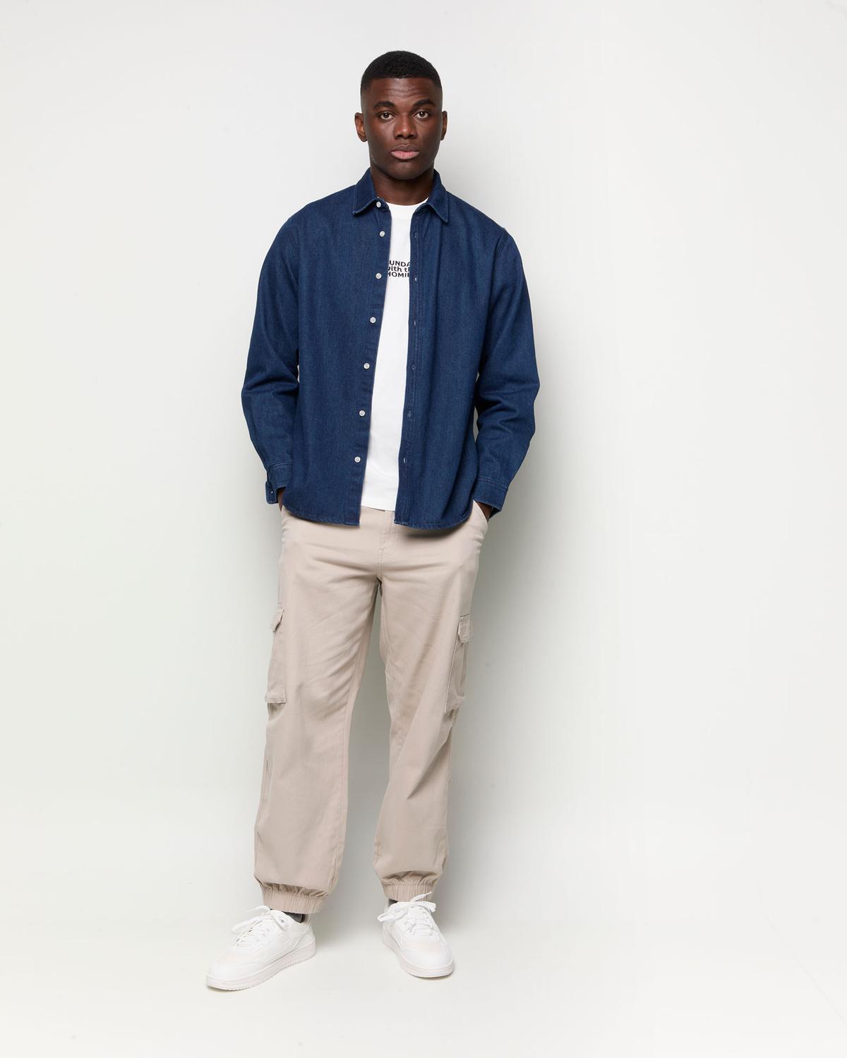 Camisa Regular Fit Heavy Denim - Navy Blazer