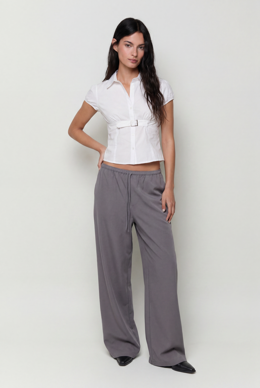 Pantalón Wide Leg Tailor Jogger - Dark Grey