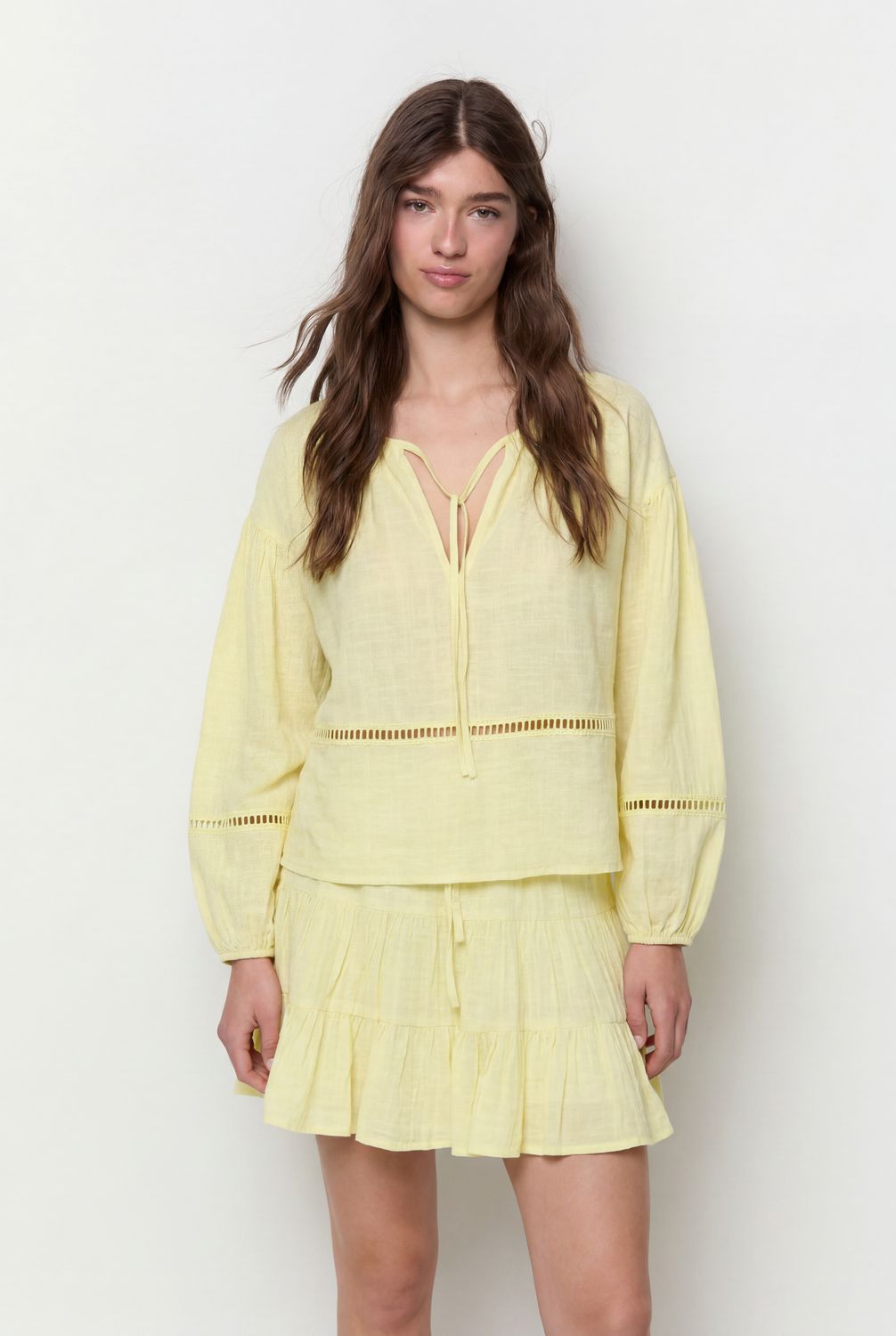 Camisa Relaxed Rustic Ml Sleeve Detail - Blazing Yellow
