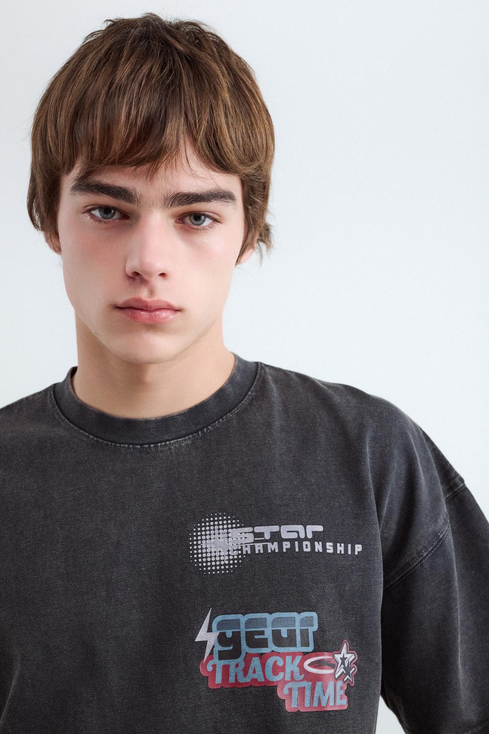 Remera Boxy With Patch - Grey