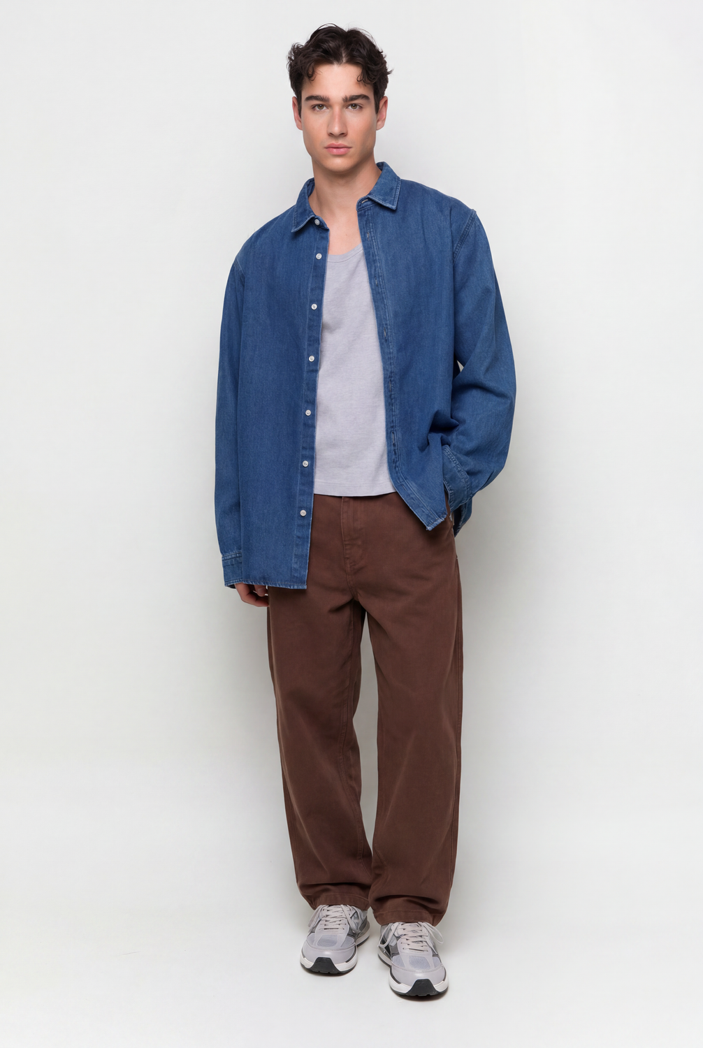 Pantalón TWILL SKATER FIT ALBERTO - Brown Out