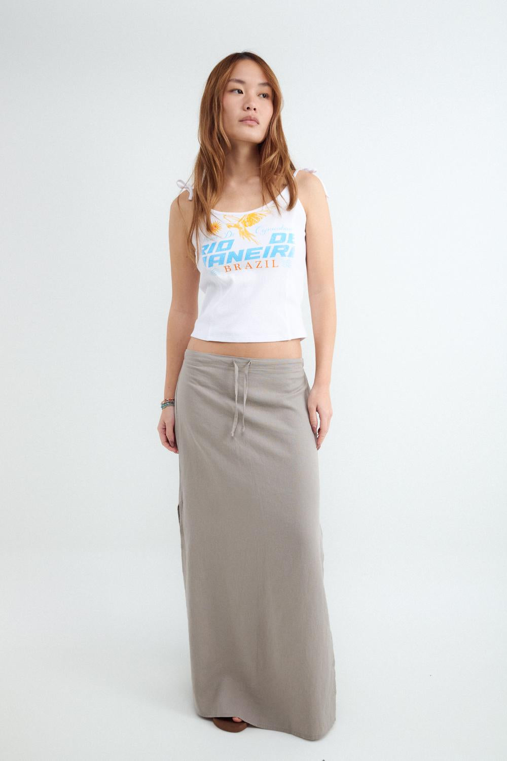 Pollera Long Rustic - Deep Taupe