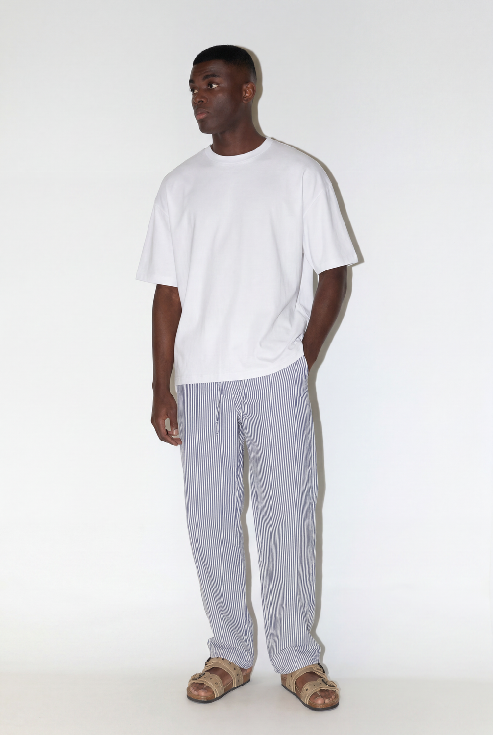 Pantalón Rustic Blue Stripes Jogger - Light Blue