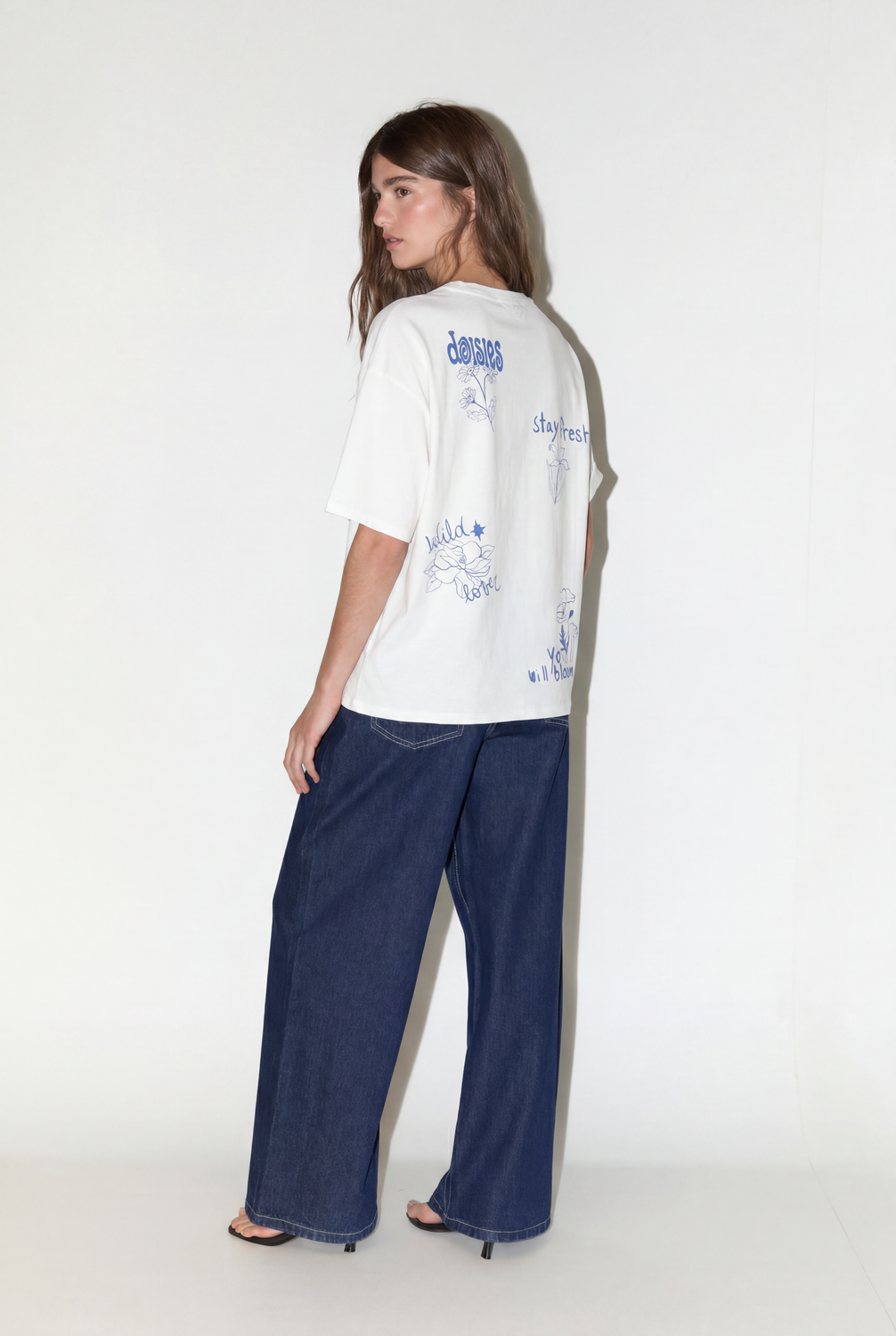 Remera Oversize Botanic - White