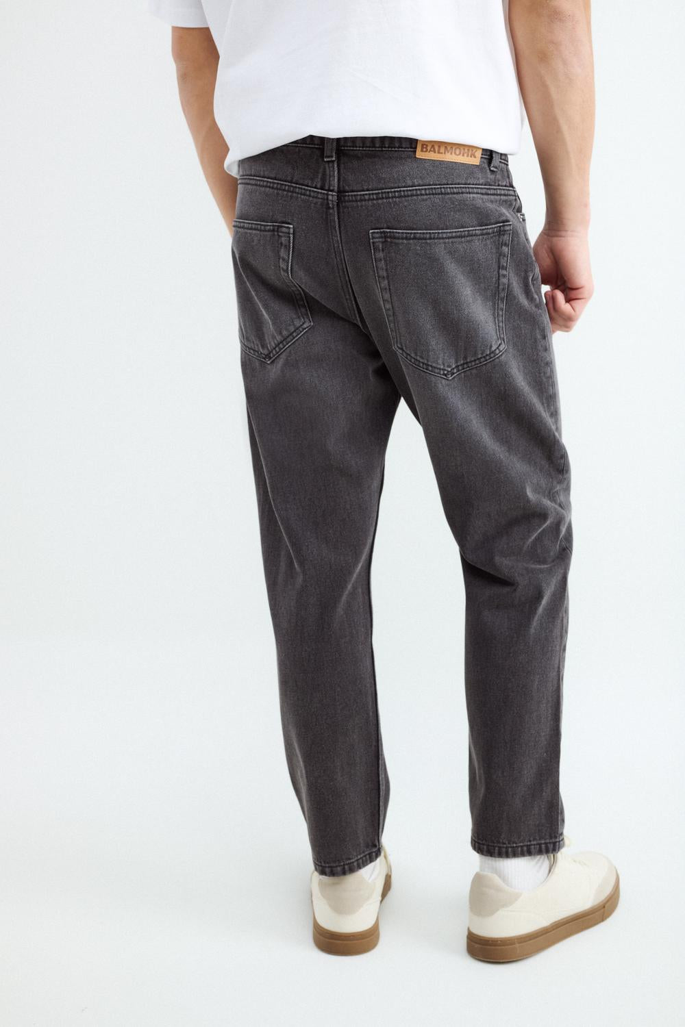 Jean SLIM FIT CROPPED TOMY - Dark Grey Melange