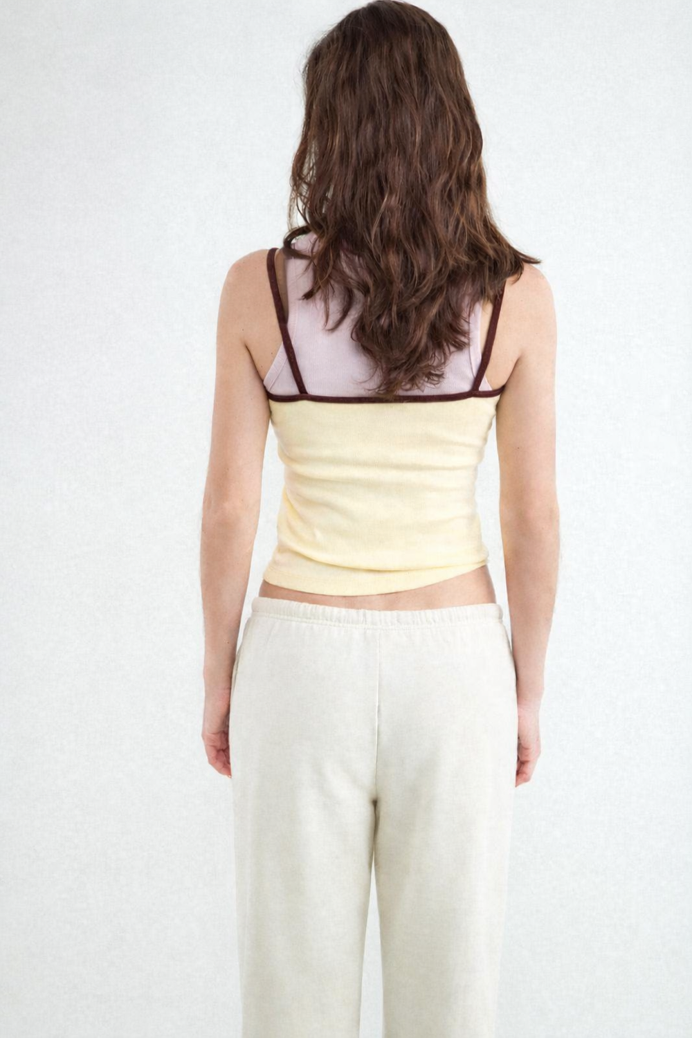 Top Slim Thin Straps Tank - Blazing Yellow