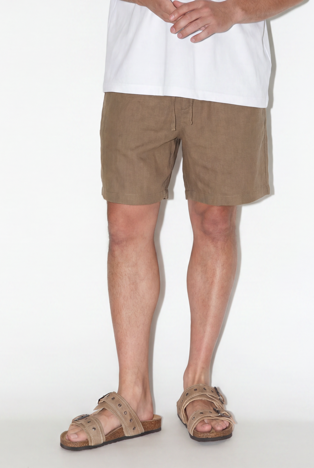 Bermuda JOGGER LIGHT COTTON - Brown Out