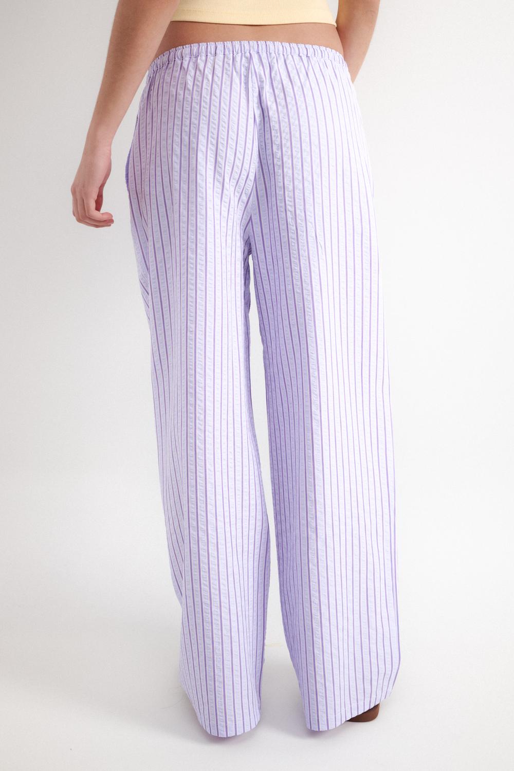 Pantalón Wide Leg Tailor Jogger Stripes - White