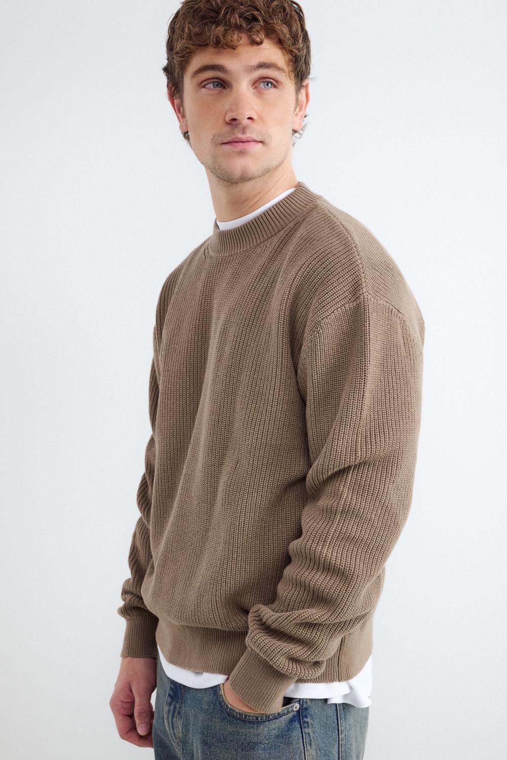 Sweater Relaxed Fit Summer Cotton - Brown Out