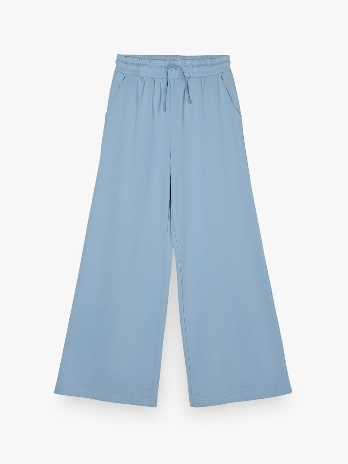 Pantalón Wide Leg Jogger Sweatpant - Light Blue