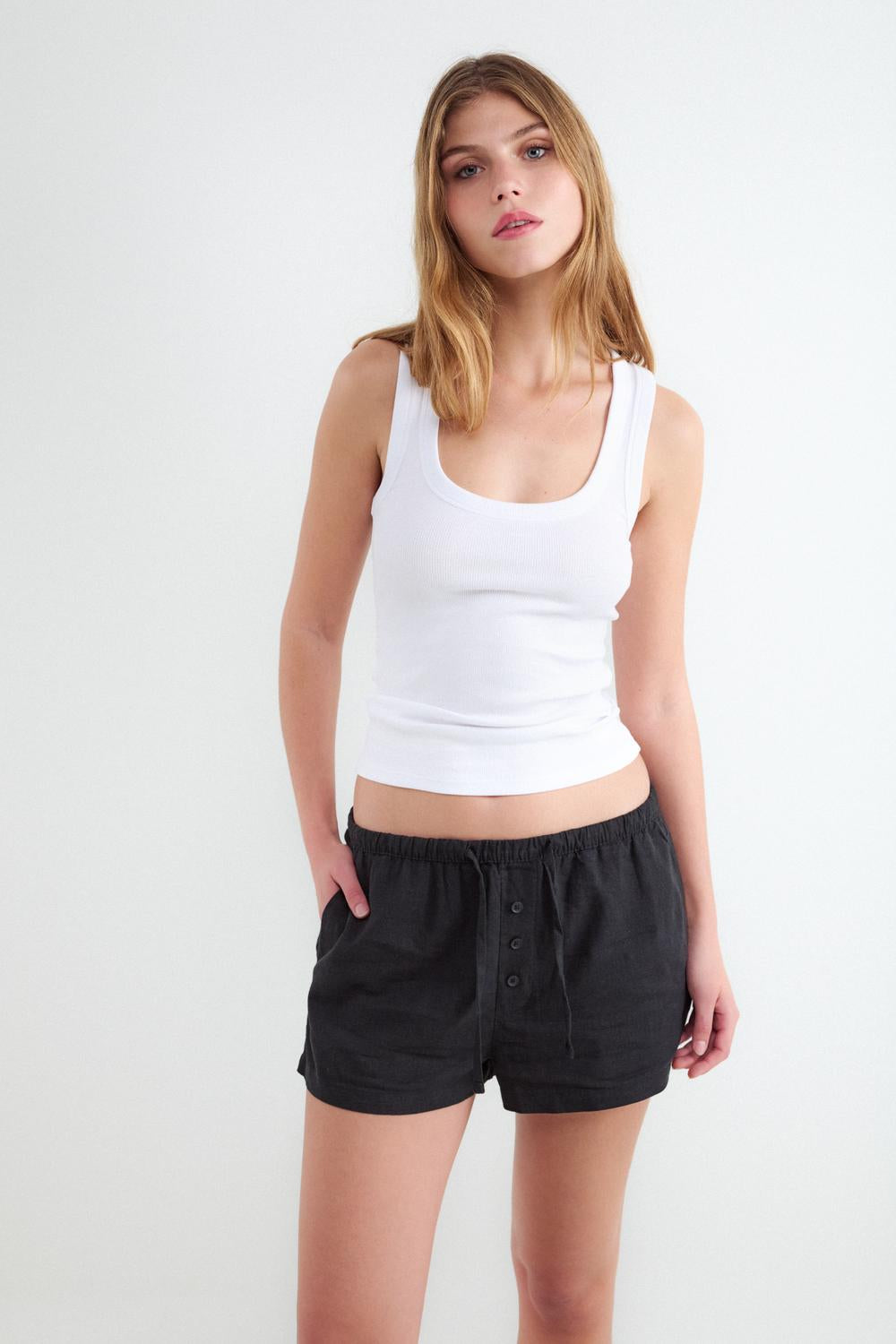 Top Regular Basic Tank - White