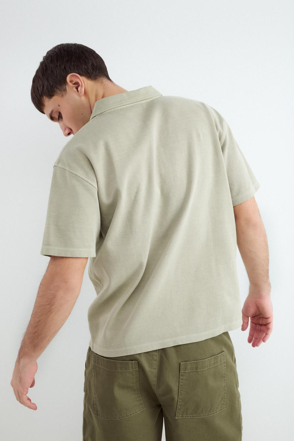 Camisa Regular Fit Basic - Forest Green