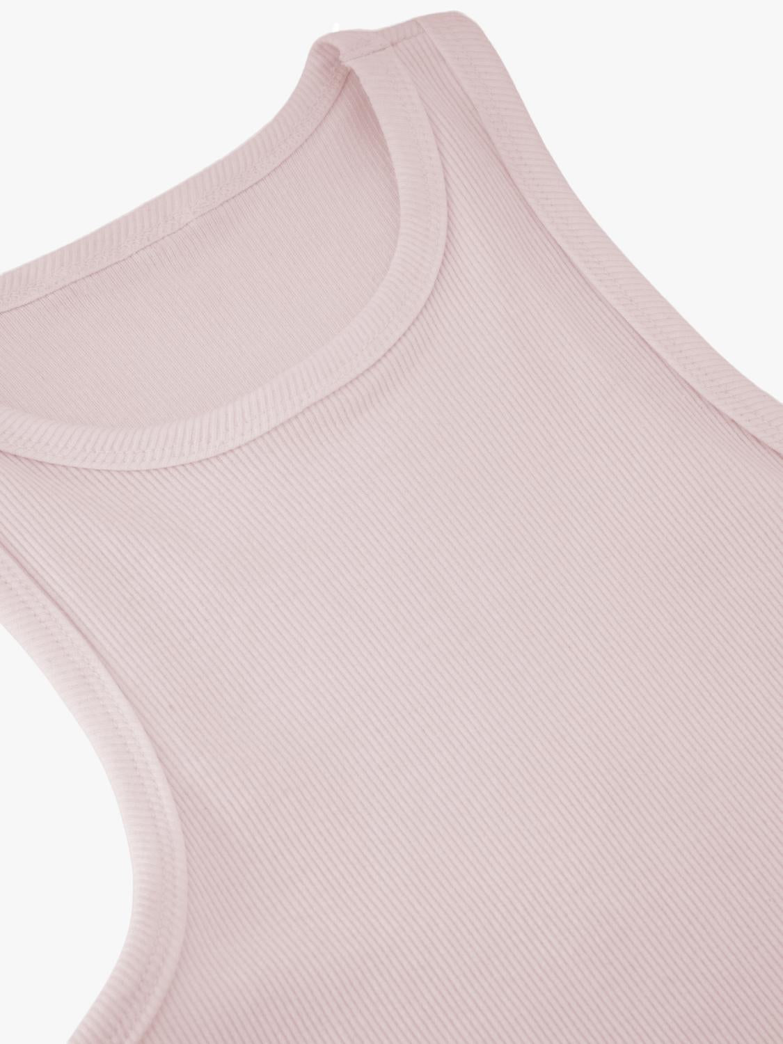 Top Crop Halter Tank - Light Pink