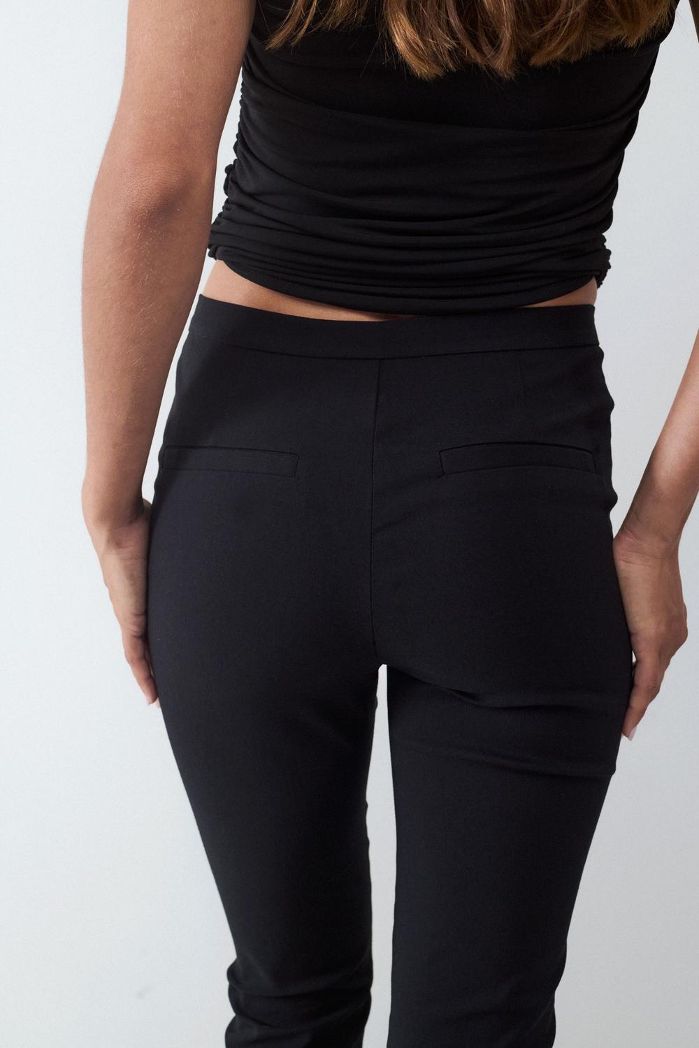 Pantalón Straight Cropped - Black