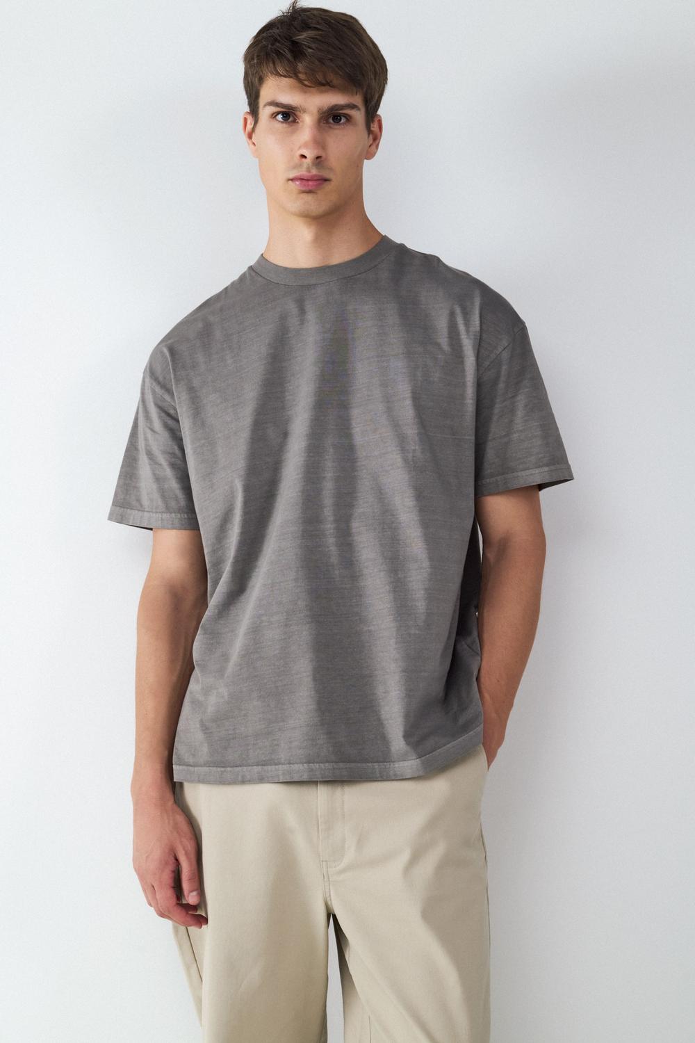 Remera Relaxed Washed - Grey