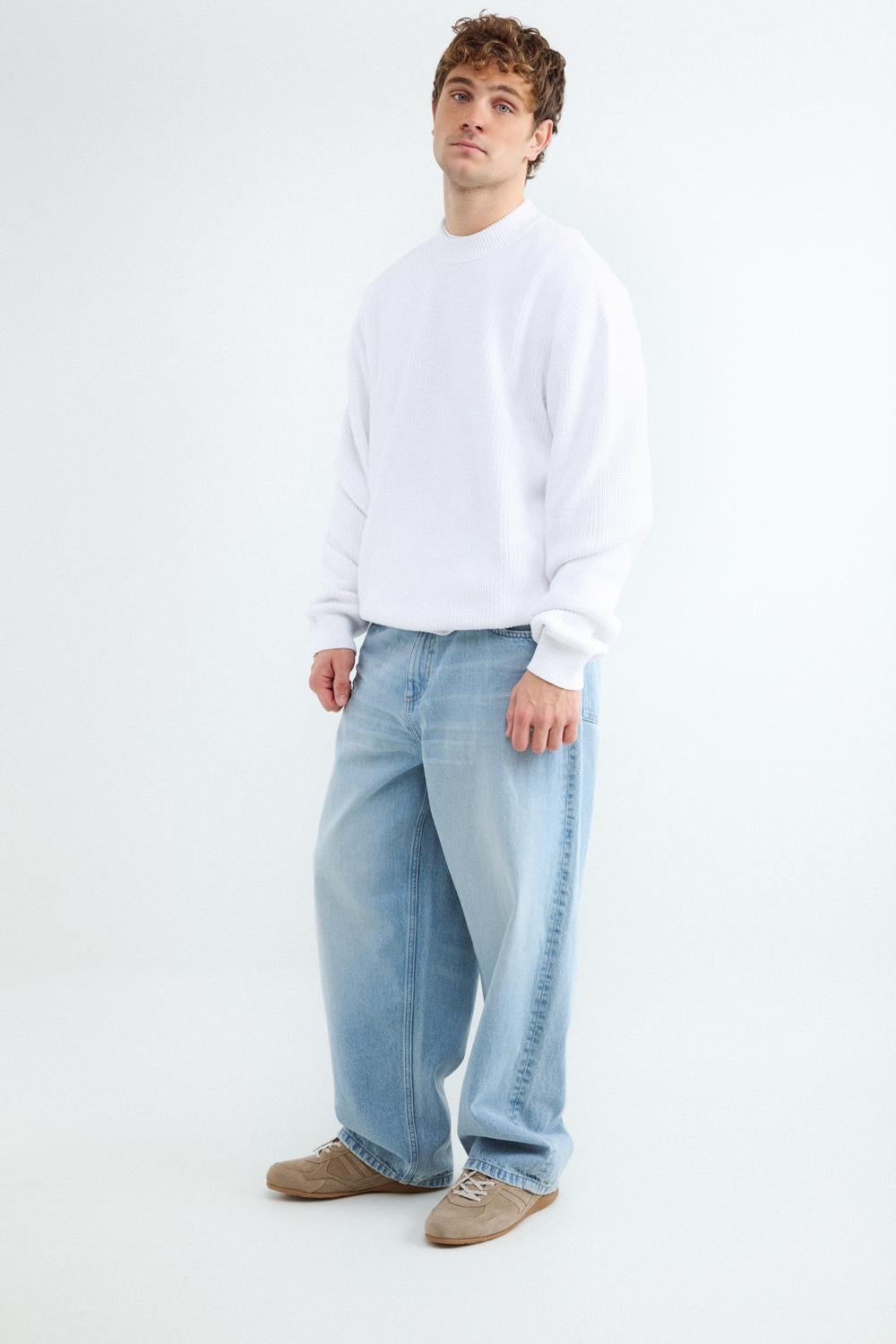 Sweater Relaxed Fit Summer Cotton - White