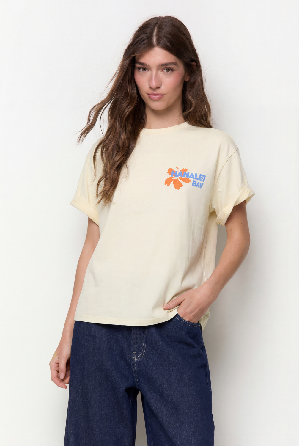 Remera Boxy Hawaii - Blazing Yellow