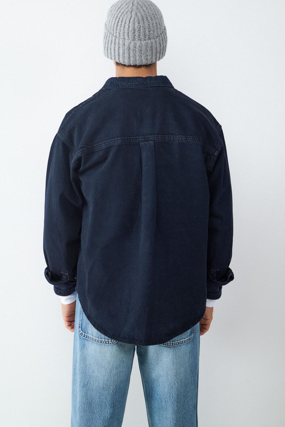 Campera Denim Overshirt - Blue Black Denim