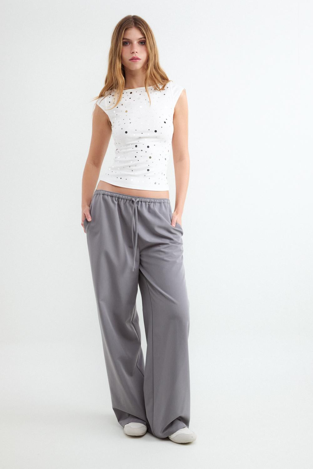 Top Slim Mirror Details - White