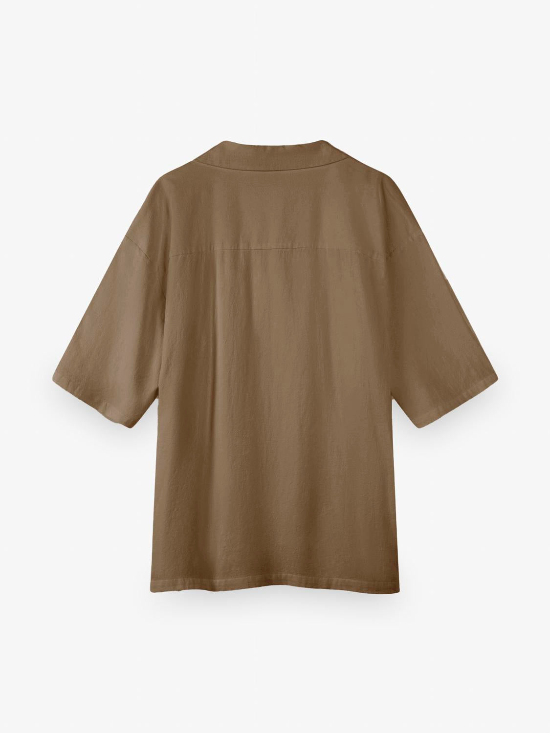 Camisa Relaxed Fit Fluid - Brown Out