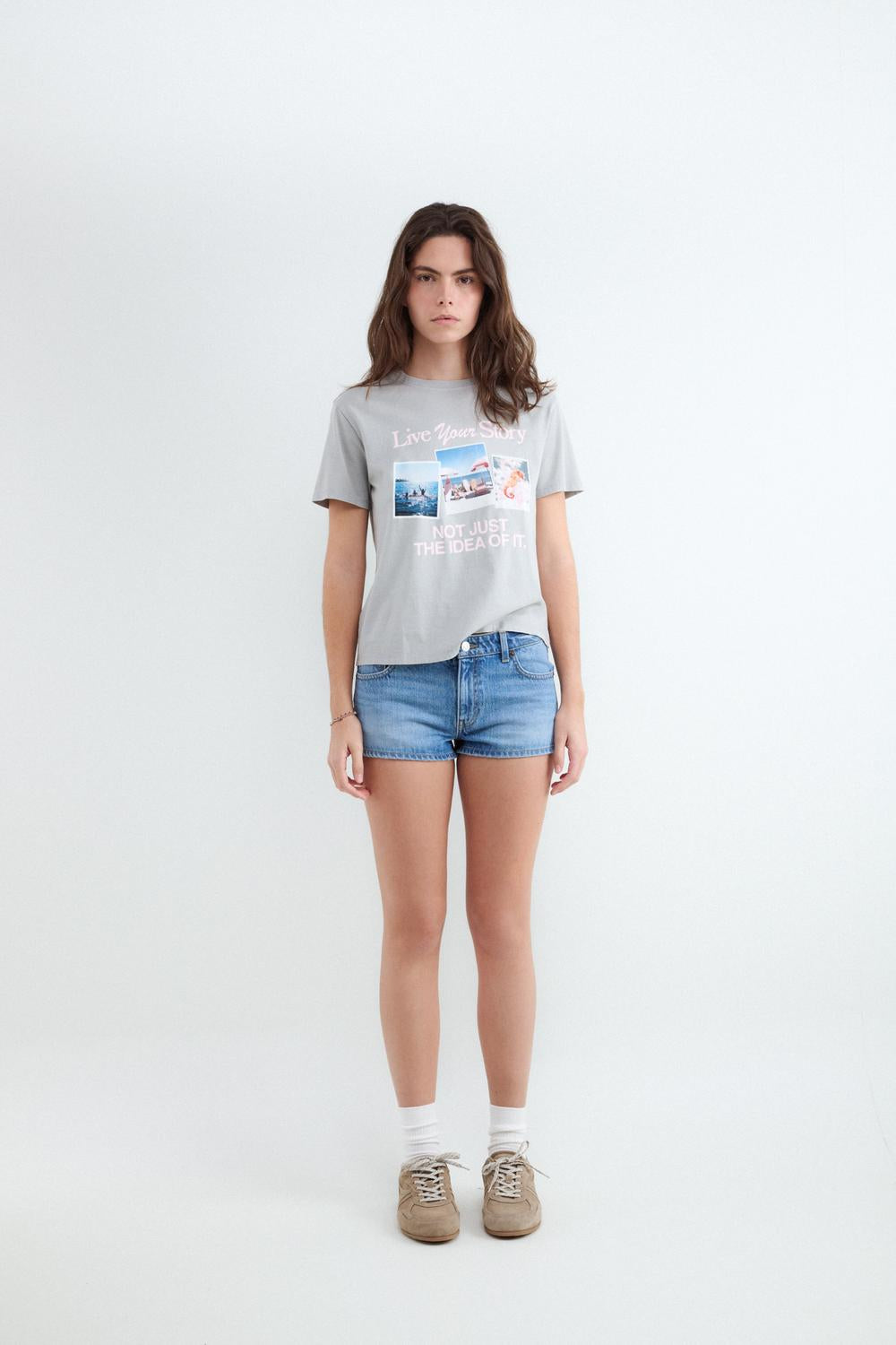 Remera Regular Summer Photos - Living Coral