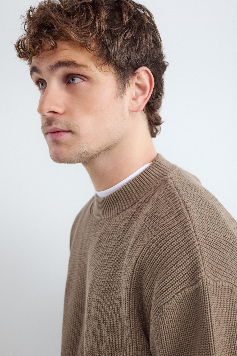 Sweater Relaxed Fit Summer Cotton - Brown Out