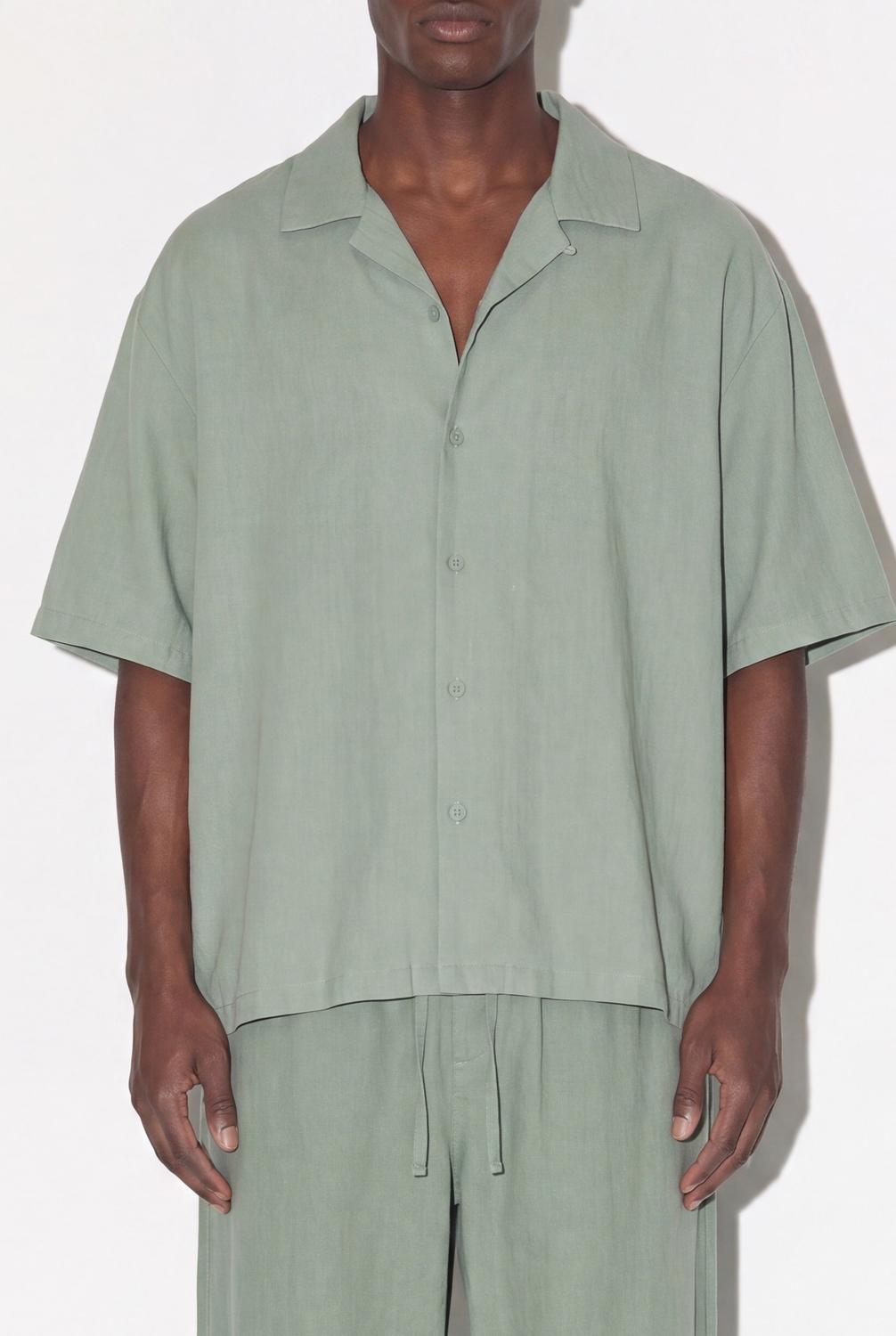 Camisa Relaxed Fit Fluid - Forest Green