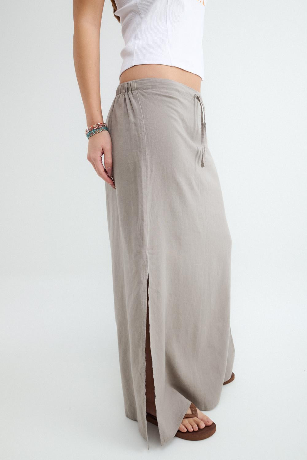 Pollera Long Rustic - Deep Taupe