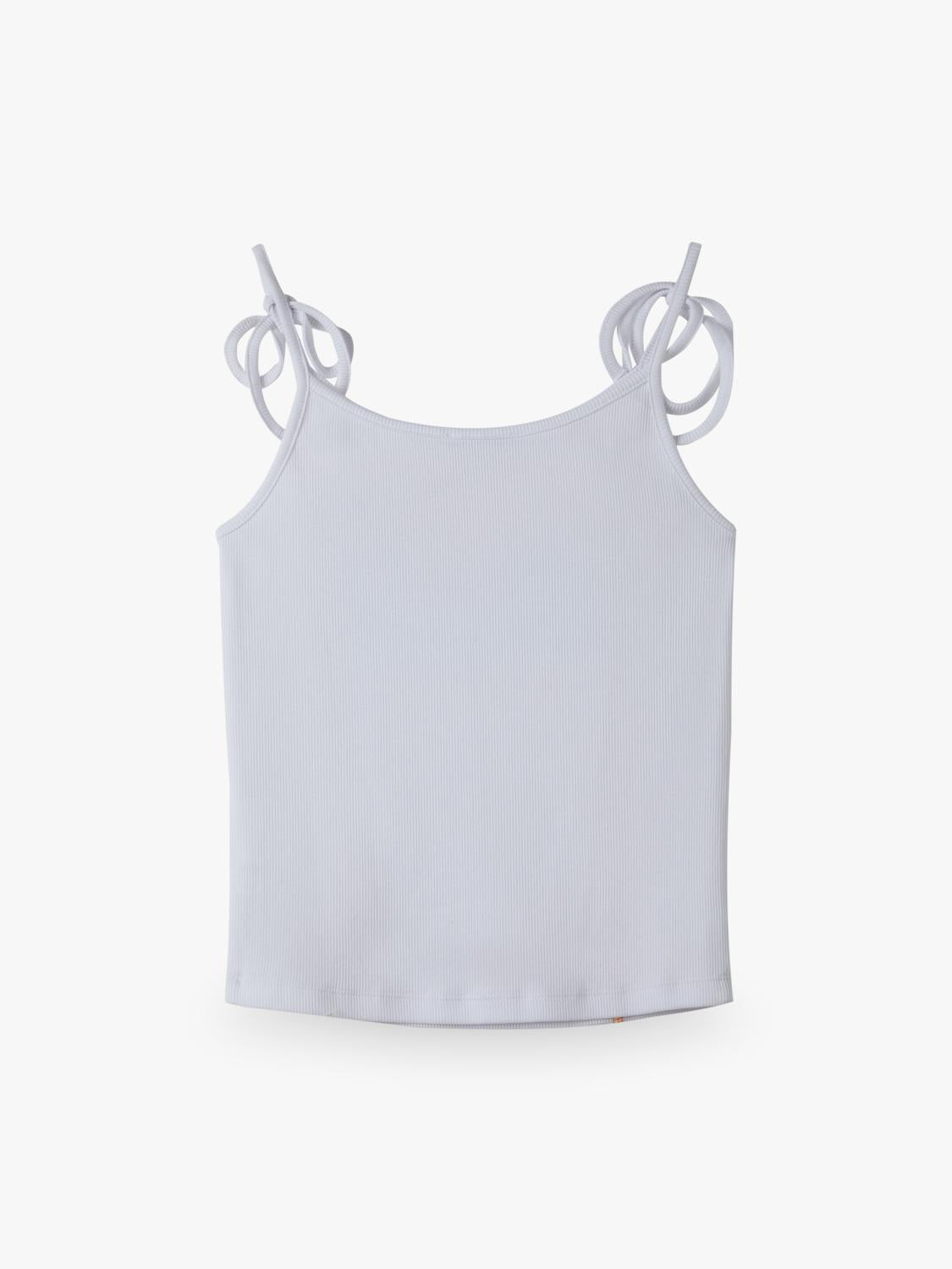 Top Slim Thin Straps Tank Print Rio - White