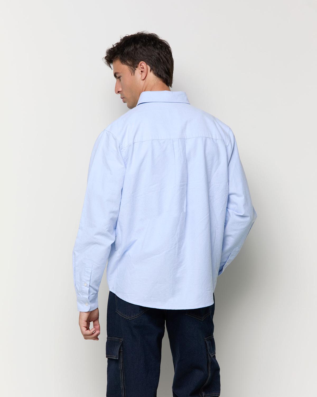 Camisa Regular Fit Oxford - Airy Blue