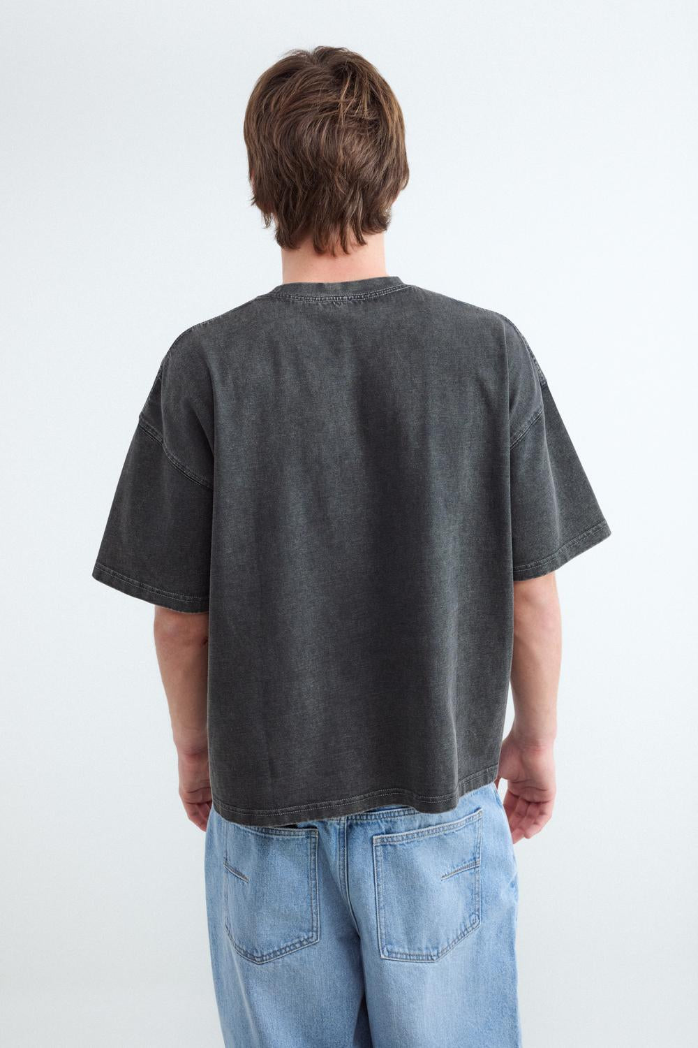 Remera Boxy With Patch - Grey