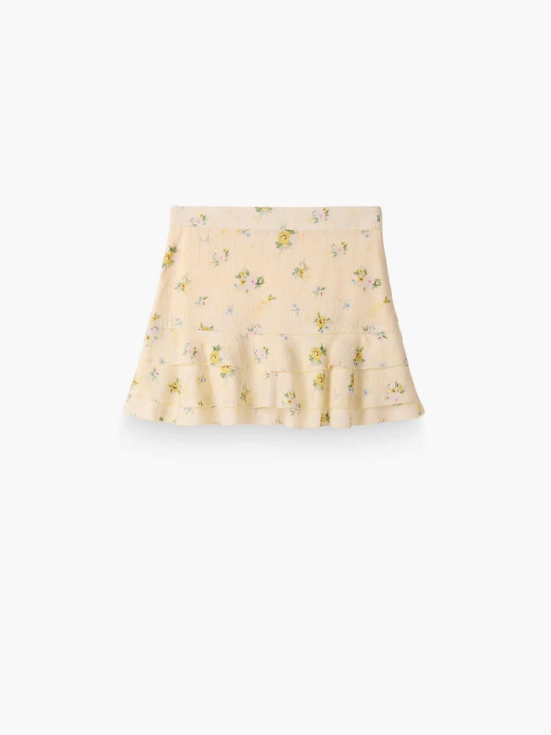 Pollera Mini Set Flowers - Blazing Yellow